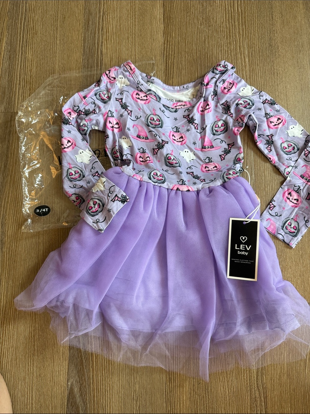 NWT Lev Baby Lilac Halloween pumpkin Audrey Tutu Tulle Dress by LEV